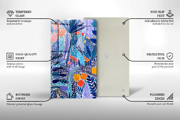 Skleněná krájecí deska Malovaná louka