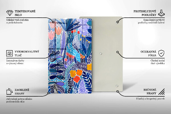 Skleněná krájecí deska Malovaná louka