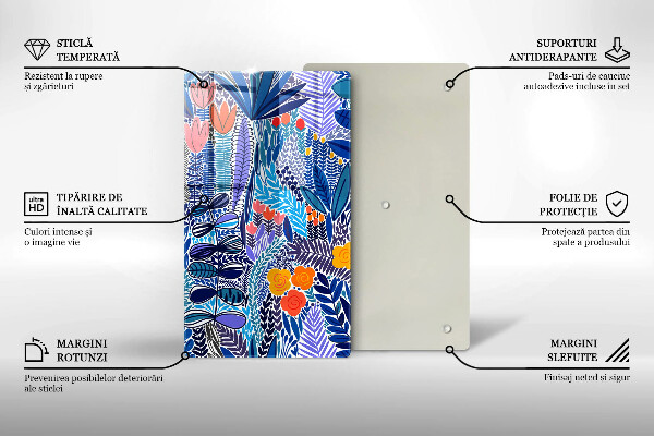 Skleněná krájecí deska Malovaná louka