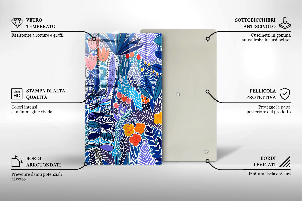 Skleněná krájecí deska Malovaná louka