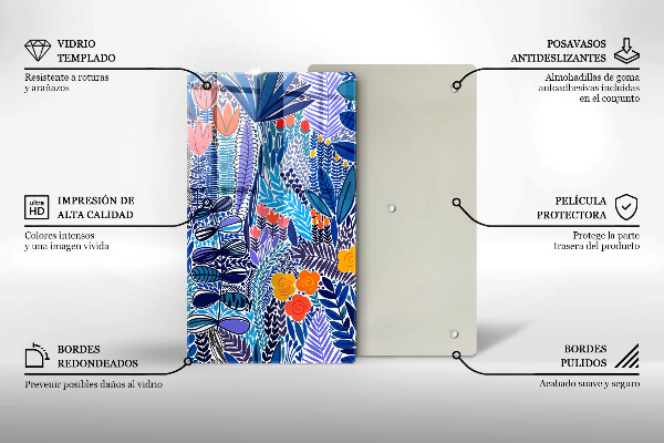 Skleněná krájecí deska Malovaná louka