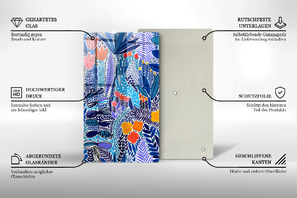 Skleněná krájecí deska Malovaná louka