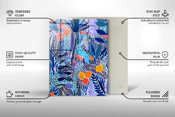 Skleněná krájecí deska Malovaná louka