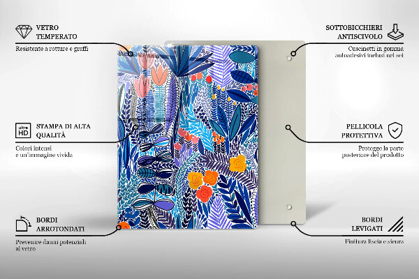 Skleněná krájecí deska Malovaná louka