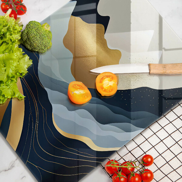 Skleněná krájecí deska Abstraktní hory