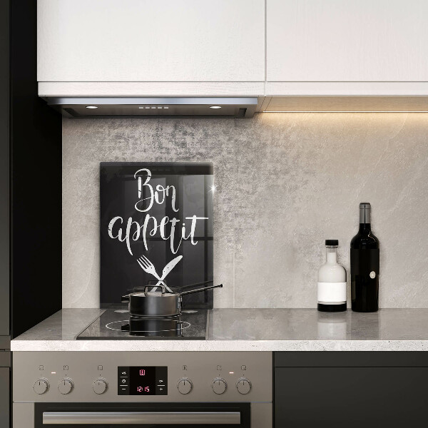 Skleněné krájecí prkénko Bon appetit nápis