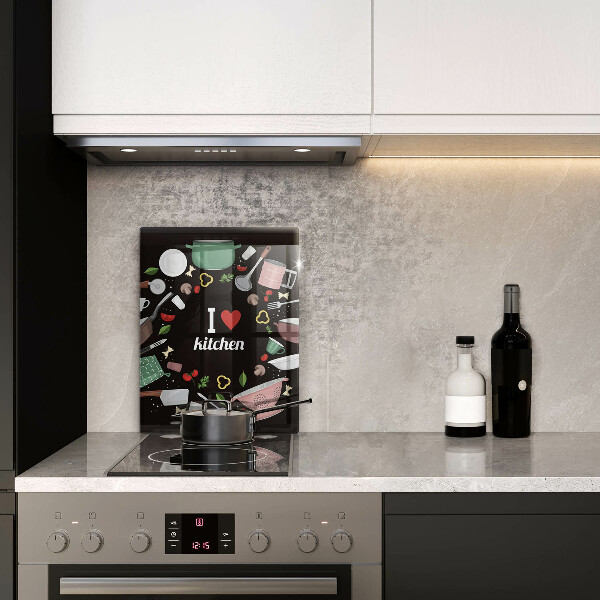 Skleněná krájecí deska I love kitchen