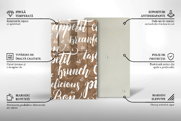 Skleněná krájecí deska Bon appetit