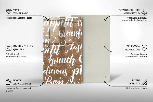 Skleněná krájecí deska Bon appetit