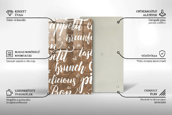 Skleněná krájecí deska Bon appetit