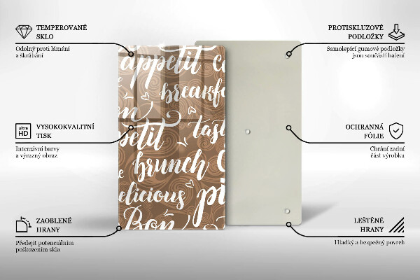 Skleněná krájecí deska Bon appetit