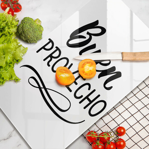 Skleněná krájecí deska Buen provecho