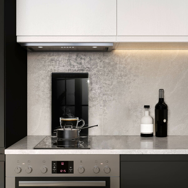 Skleněná krájecí deska Sklenice horké kávy