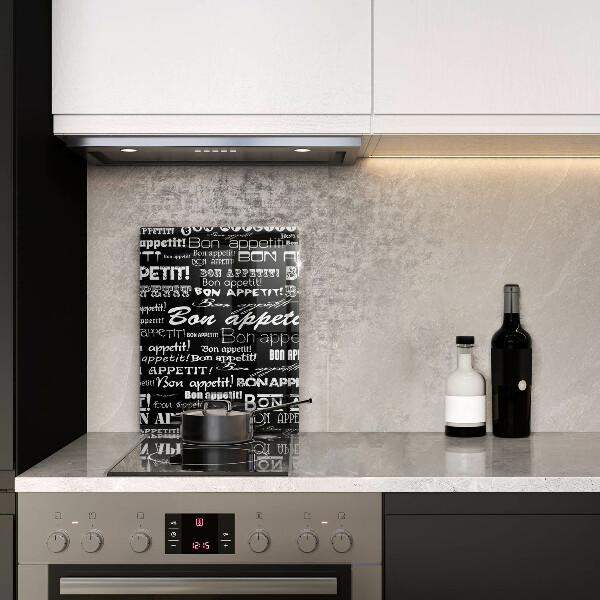 Skleněná krájecí deska Kuchyňské titulky Bon appetit
