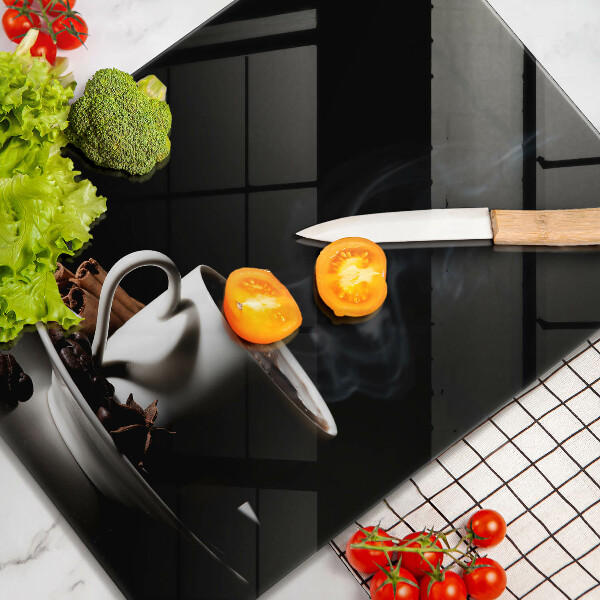 Skleněná krájecí deska Šálek horké kávy