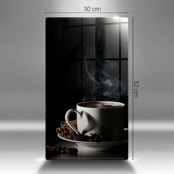 Skleněná krájecí deska Šálek horké kávy