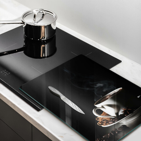 Skleněná krájecí deska Šálek horké kávy