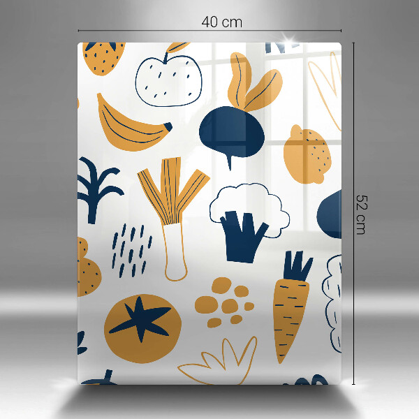 Skleněná krájecí deska Jídlo ilustrace