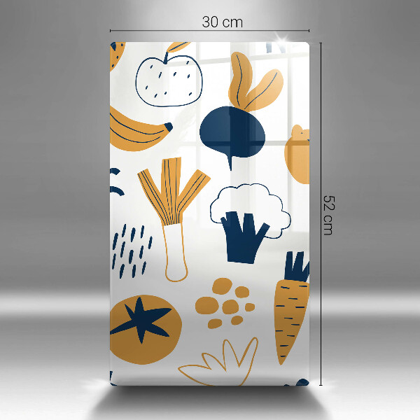 Skleněná krájecí deska Jídlo ilustrace