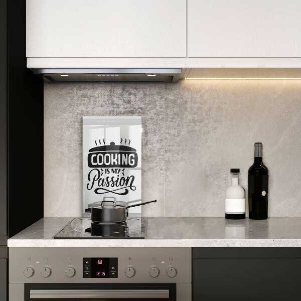 Skleněná krájecí deska Cooking is my passion