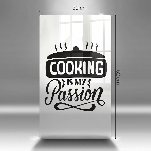 Skleněná krájecí deska Cooking is my passion