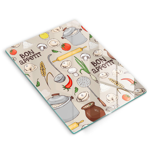 Skleněná krájecí deska Ilustrace kuchyně