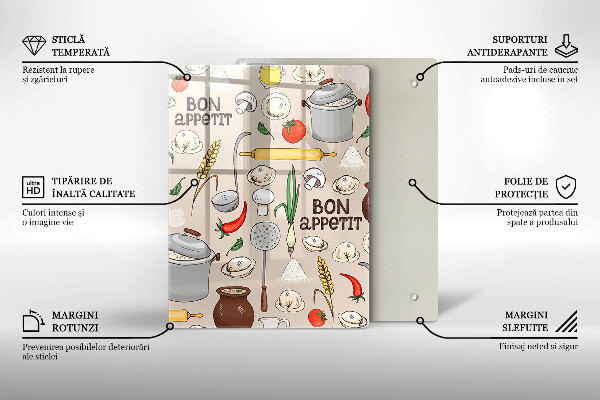 Skleněná krájecí deska Ilustrace kuchyně