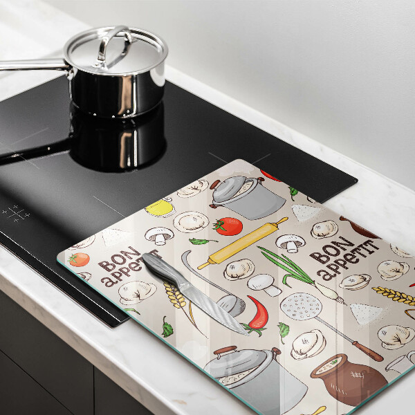 Skleněná krájecí deska Ilustrace kuchyně