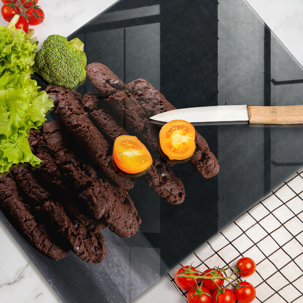 Skleněná krájecí deska Čokoládové sušenky