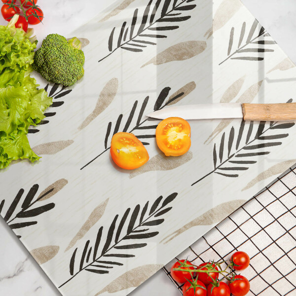 Skleněná krájecí deska Boho rostliny