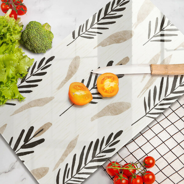 Skleněná krájecí deska Boho rostliny