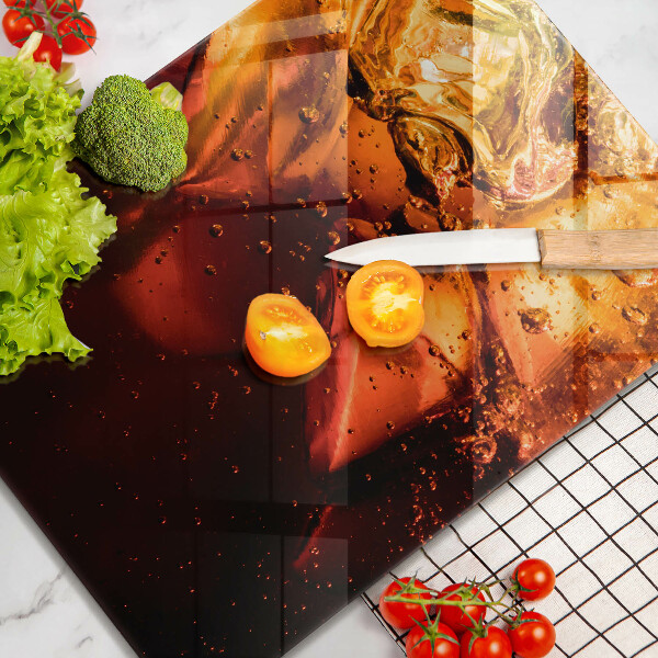 Skleněná krájecí deska Kolový nápoj s ledem