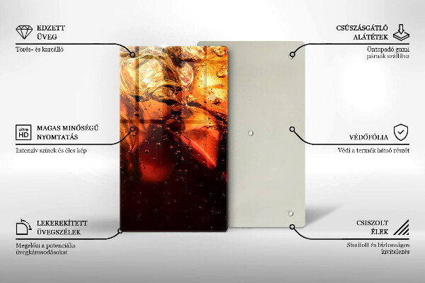 Skleněná krájecí deska Kolový nápoj s ledem