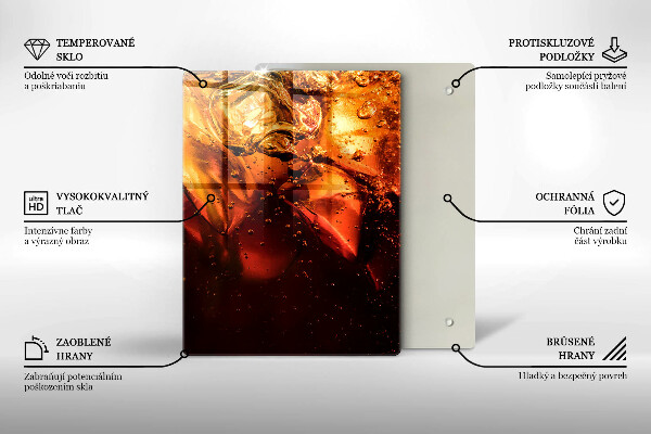 Skleněná krájecí deska Kolový nápoj s ledem