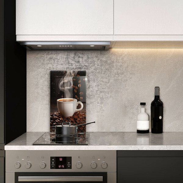 Skleněná krájecí deska Horký šálek kávy