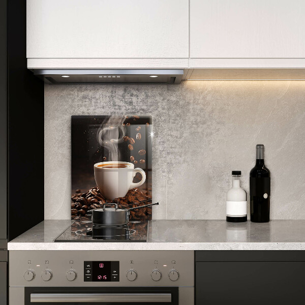 Skleněná krájecí deska Horký šálek kávy