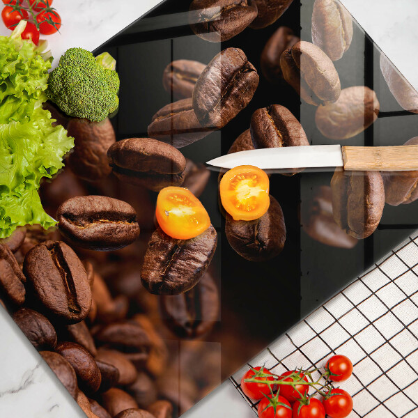 Skleněná krájecí deska Hnědá kávová zrna