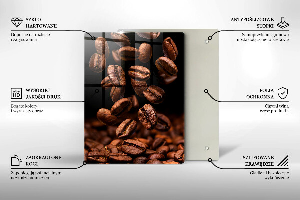 Skleněná krájecí deska Hnědá kávová zrna