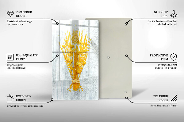 Skleněná krájecí deska Těstoviny