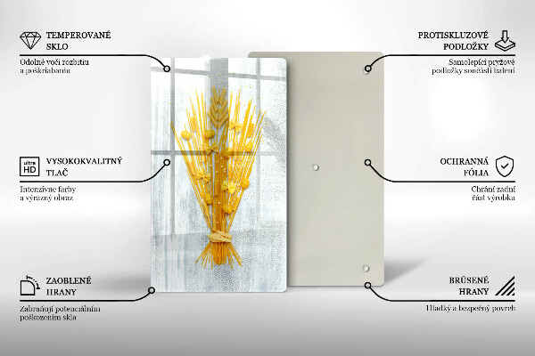 Skleněná krájecí deska Těstoviny