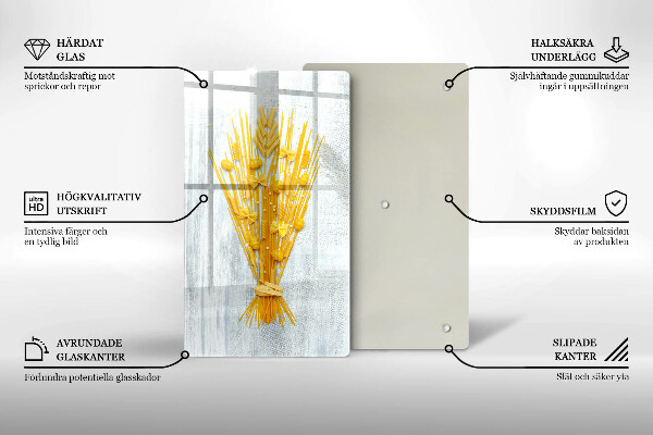 Skleněná krájecí deska Těstoviny