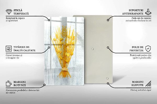 Skleněná krájecí deska Těstoviny