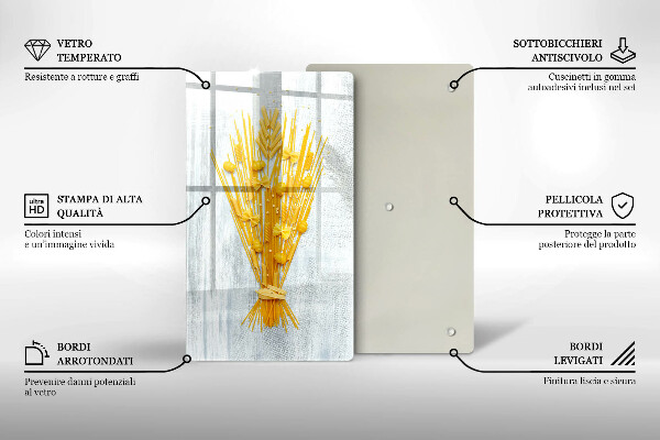 Skleněná krájecí deska Těstoviny