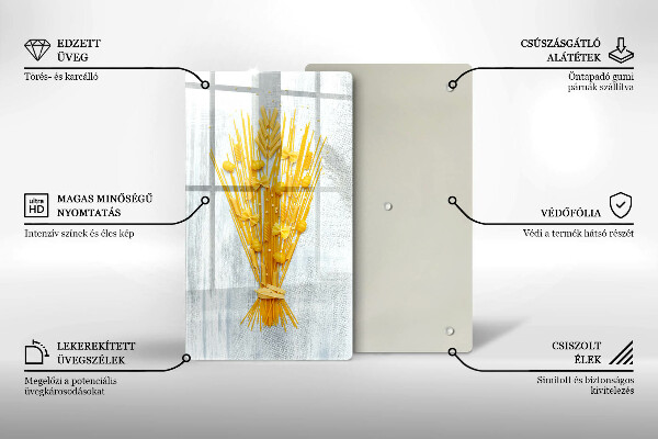 Skleněná krájecí deska Těstoviny