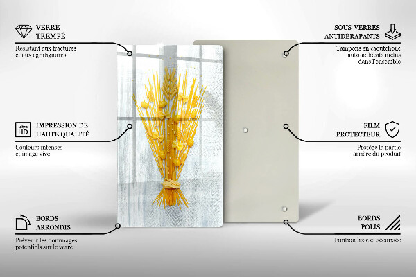 Skleněná krájecí deska Těstoviny