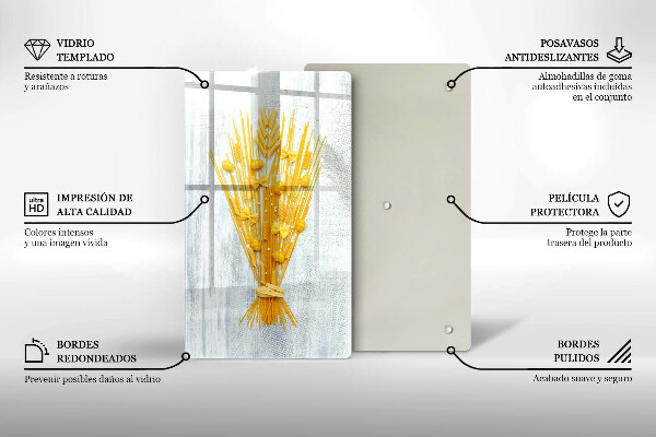 Skleněná krájecí deska Těstoviny