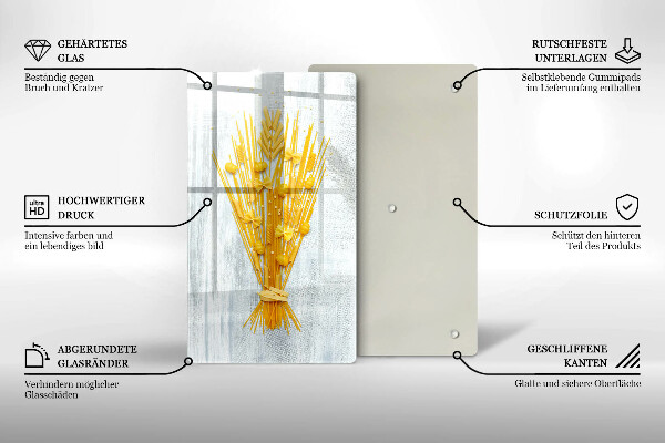 Skleněná krájecí deska Těstoviny