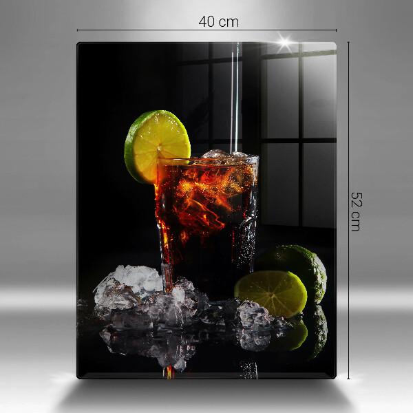 Skleněná krájecí deska Zemitý nápoj s ledem