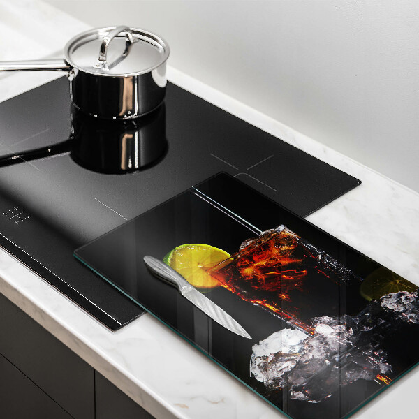 Skleněná krájecí deska Zemitý nápoj s ledem