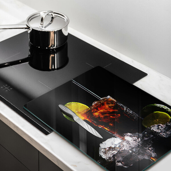 Skleněná krájecí deska Zemitý nápoj s ledem